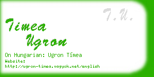 timea ugron business card
